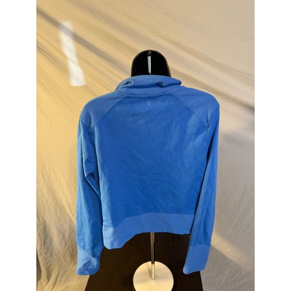Danskin Pretty Blue Womens Zip track Jacket Sweatshirt Size Large L Workout - Picture 3 of 3